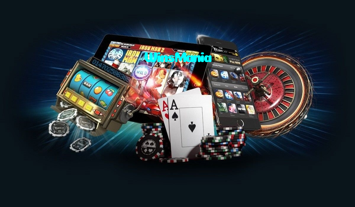 WinsMania casino presented on mobile device in Pakistan with slots and live games